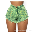 Ripped Vintage Wash Distressed Denim Women Shorts